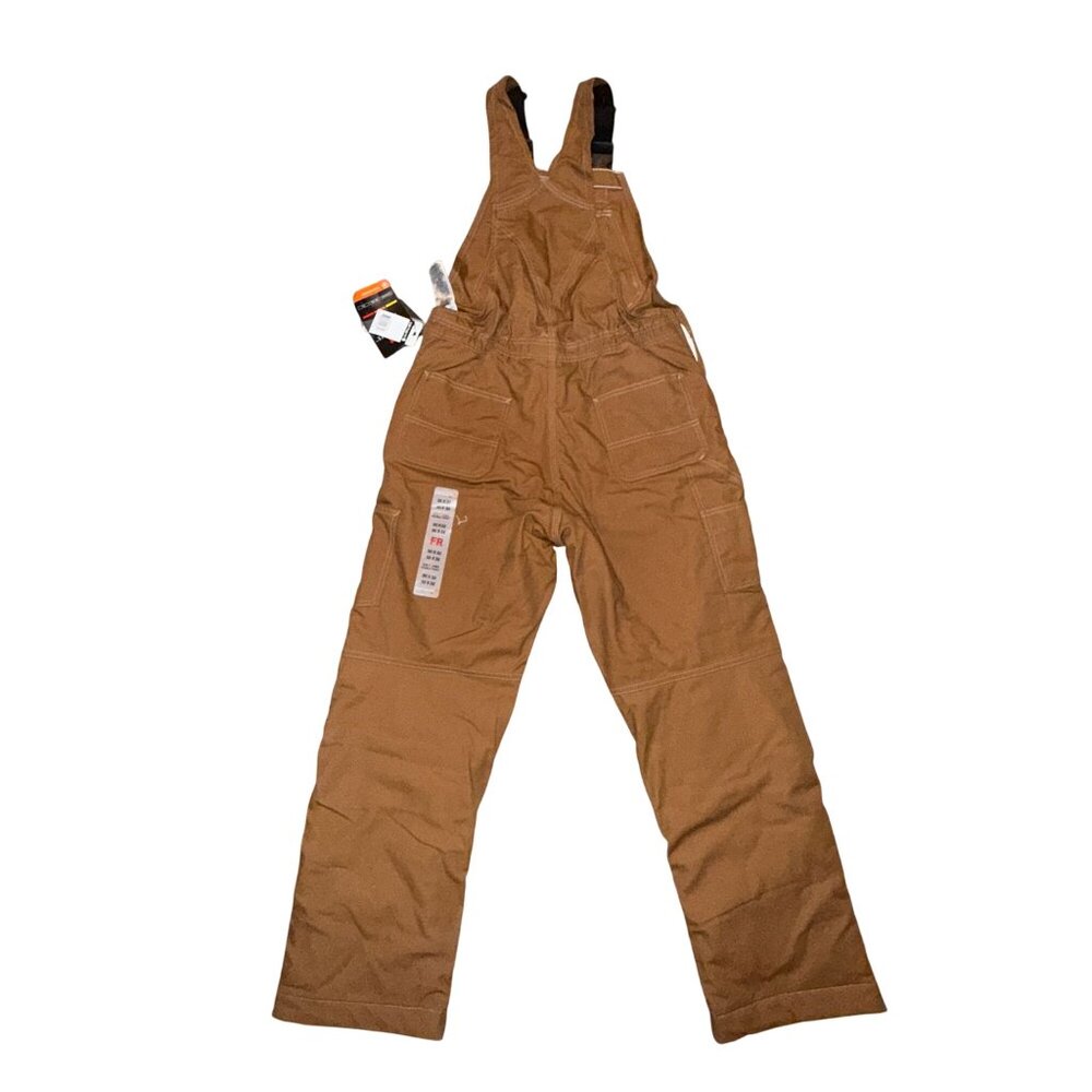 NWT Carhartt Duck Bib Overall Mens 30 X 32 Flame Resistant Heavyweight Quilt Lin - Picture 4 of 7